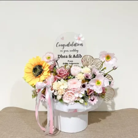 Bloom Box Akrilik Ucapan Wedding Tanjung Duren